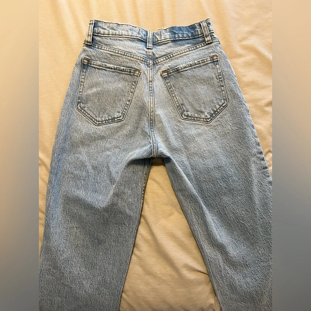 Abercrombie & Fitch High Rise Jeans - Dark Blue & Light Blue - Picture 7 of 10